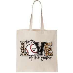 Baseball Mom Leopard For The Love Of The Game Baseball Tote Bag