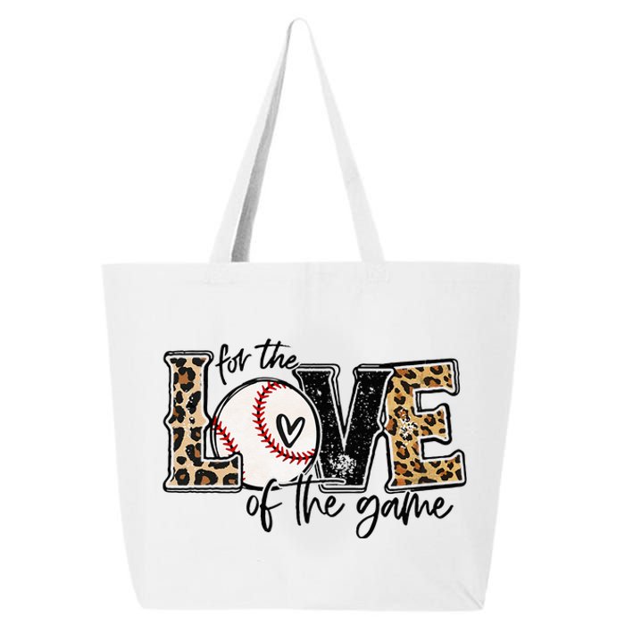 Baseball Mom Leopard For The Love Of The Game Baseball 25L Jumbo Tote