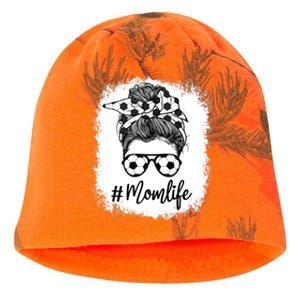 Bleached Mom Life Soccer Mom Leopard Messy Soccer Ball Kati - Camo Knit Beanie