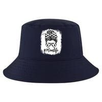 Bleached Mom Life Soccer Mom Leopard Messy Soccer Ball Cool Comfort Performance Bucket Hat