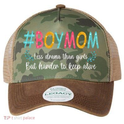 Boy Mom Less Drama Than Girls But Harder To Keep Alive Legacy Tie Dye Trucker Hat