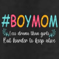 Boy Mom Less Drama Than Girls But Harder To Keep Alive 7 Panel Mesh Trucker Snapback Hat
