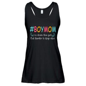 Boy Mom Less Drama Than Girls But Harder To Keep Alive Ladies Essential Flowy Tank