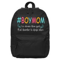 Boy Mom Less Drama Than Girls But Harder To Keep Alive 16 in Basic Backpack