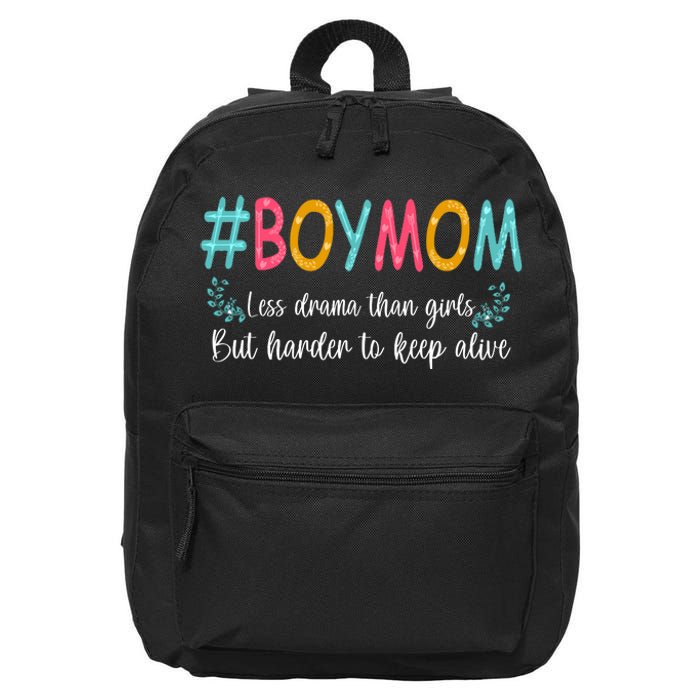 Boy Mom Less Drama Than Girls But Harder To Keep Alive 16 in Basic Backpack