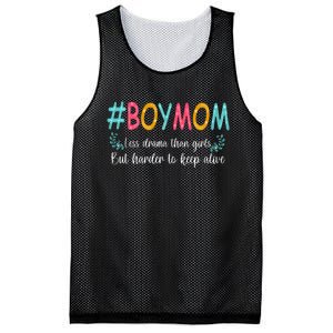 Boy Mom Less Drama Than Girls But Harder To Keep Alive Mesh Reversible Basketball Jersey Tank