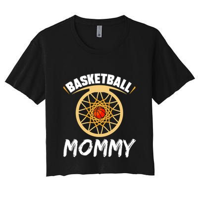 Basketball Mommy Lover Player Hobby Basketballer Mom Mother Gift Crop Top