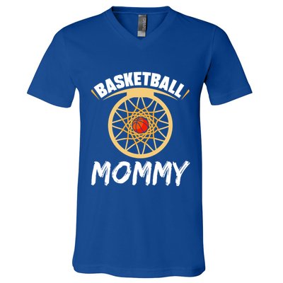 Basketball Mommy Lover Player Hobby Basketballer Mom Mother Gift V-Neck T-Shirt