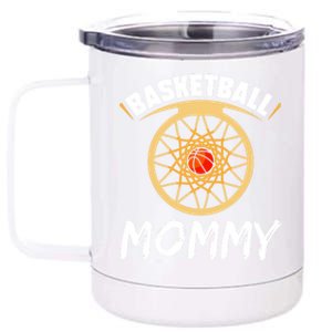 Basketball Mommy Lover Player Hobby Basketballer Mom Mother Gift 12 oz Stainless Steel Tumbler Cup