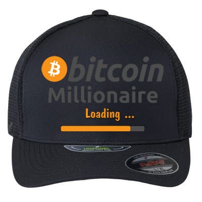 Bitcoin Millionaire Loading, Funny Bitcoin, Cryptocurrency, Bitcoin Crypto Flexfit Unipanel Trucker Cap