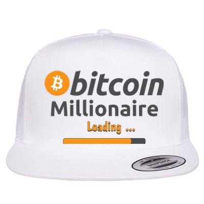 Bitcoin Millionaire Loading, Funny Bitcoin, Cryptocurrency, Bitcoin Crypto Flat Bill Trucker Hat