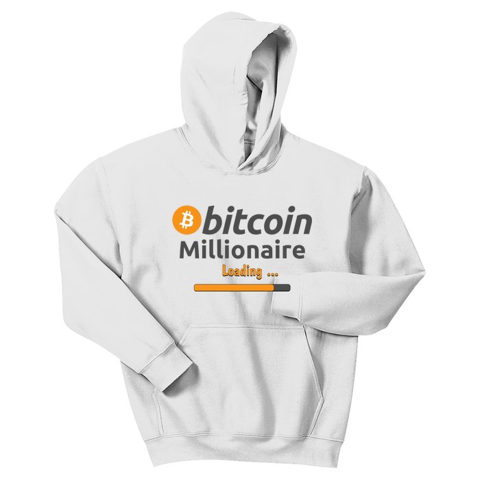 Bitcoin Millionaire Loading, Funny Bitcoin, Cryptocurrency, Bitcoin Crypto Kids Hoodie