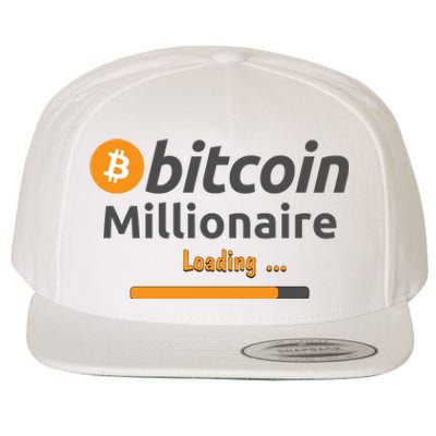 Bitcoin Millionaire Loading, Funny Bitcoin, Cryptocurrency, Bitcoin Crypto Wool Snapback Cap