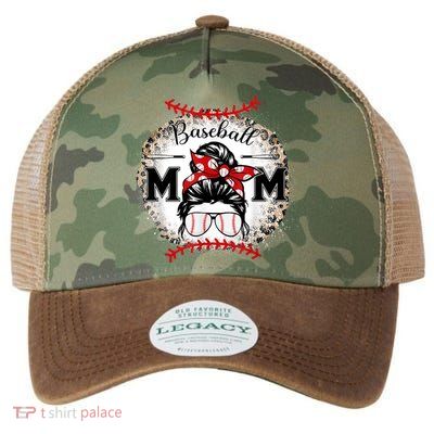 Baseball Mom Leopard Happy Mothers Day For Women Legacy Tie Dye Trucker Hat
