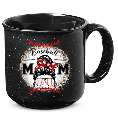 Baseball Mom Leopard Happy Mothers Day For Women 15oz Campfire Ceramic Mug