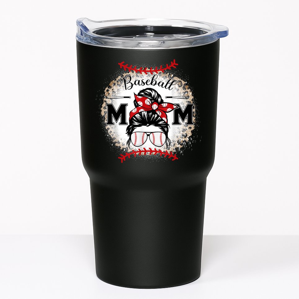 Baseball Mom Leopard Happy Mothers Day For Women Tumbler