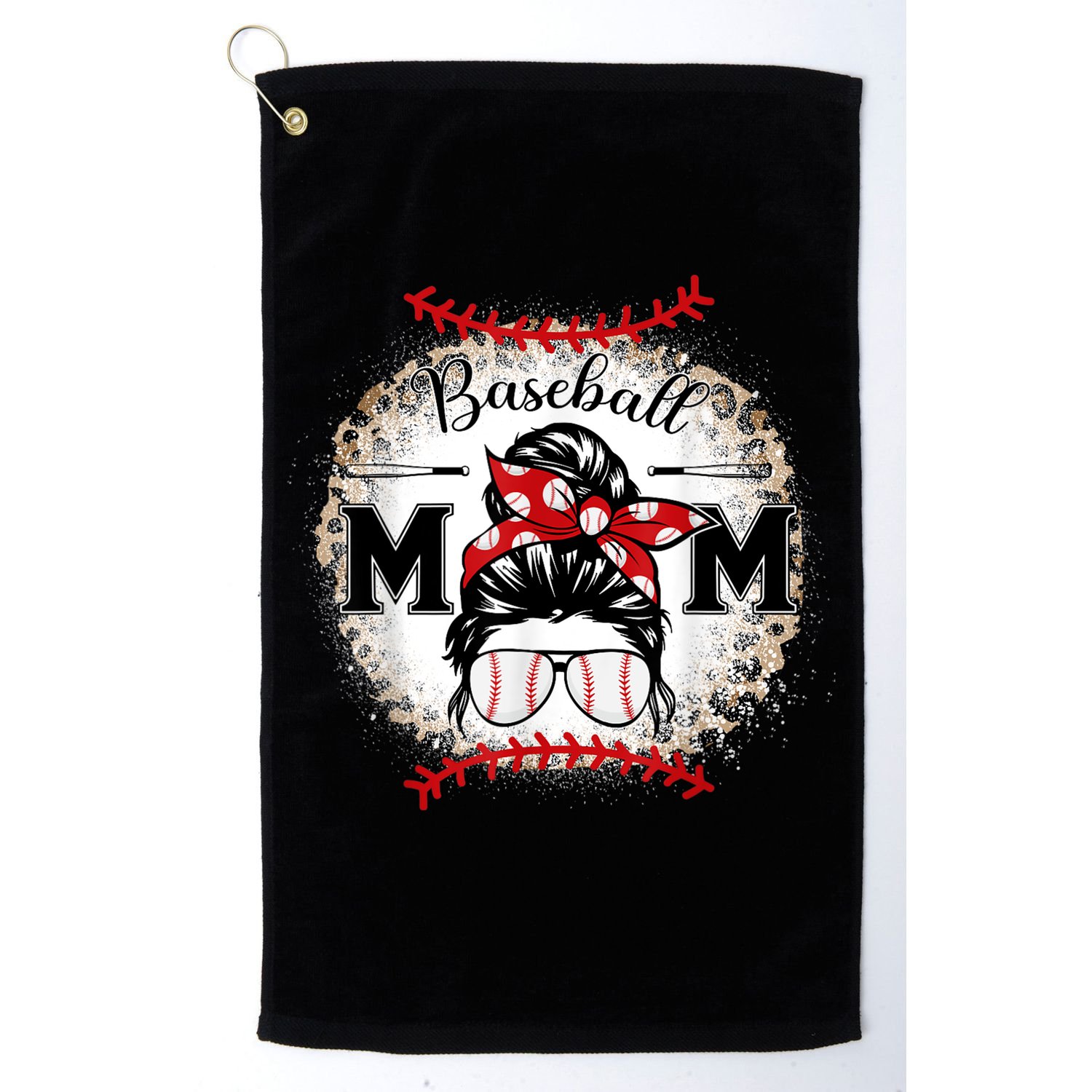Baseball Mom Leopard Happy Mothers Day For Women Golf Towel