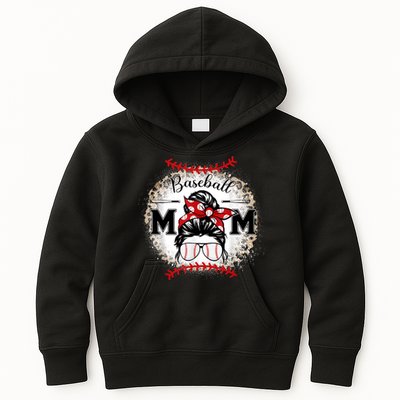 Baseball Mom Leopard Happy Mothers Day For Women Kids Hoodie