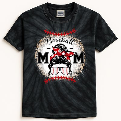 Baseball Mom Leopard Happy Mothers Day For Women Kids Tie-Dye T-Shirt