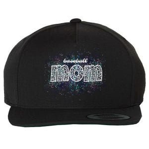 Baseball Mom Leopard Print Proud Baseball Mom Biggest Fan Cute Gift Wool Snapback Cap