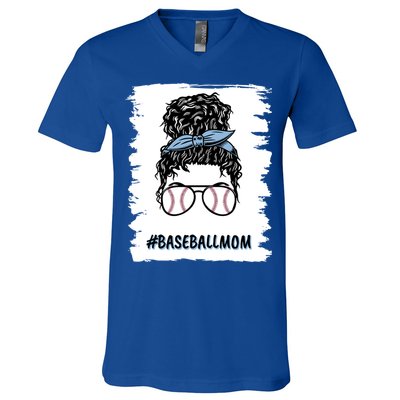 Baseball Mom Loud And Proud Baseball Mom Softball Mom Gift V-Neck T-Shirt