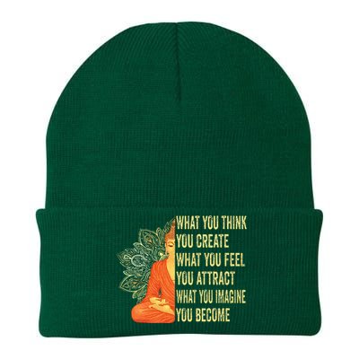 Buddha Meditation Law Of Attraction Knit Cap Winter Beanie