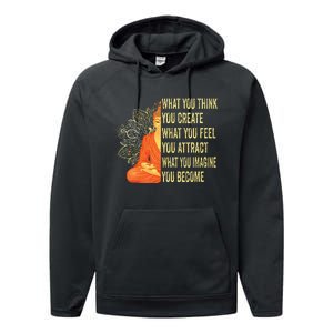 Buddha Meditation Law Of Attraction Performance Fleece Hoodie