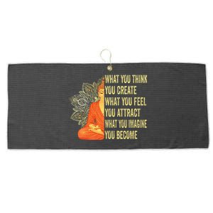 Buddha Meditation Law Of Attraction Large Microfiber Waffle Golf Towel