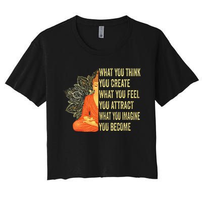 Buddha Meditation Law Of Attraction Women's Crop Top Tee