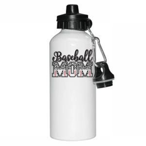 Baseball Mom Leopard Funny Softball Mom MotherS Day Gift Aluminum Water Bottle