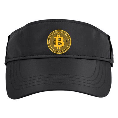 Bitcoin Matrix Logo Cryptocurrency Adult Drive Performance Visor