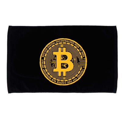 Bitcoin Matrix Logo Cryptocurrency Microfiber Hand Towel