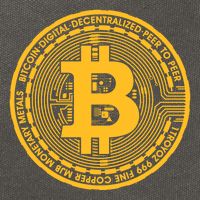 Bitcoin Matrix Logo Cryptocurrency Cotton Canvas Backpack