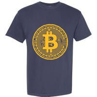Bitcoin Matrix Logo Cryptocurrency Garment-Dyed Heavyweight T-Shirt