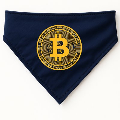Bitcoin Matrix Logo Cryptocurrency USA-Made Doggie Bandana