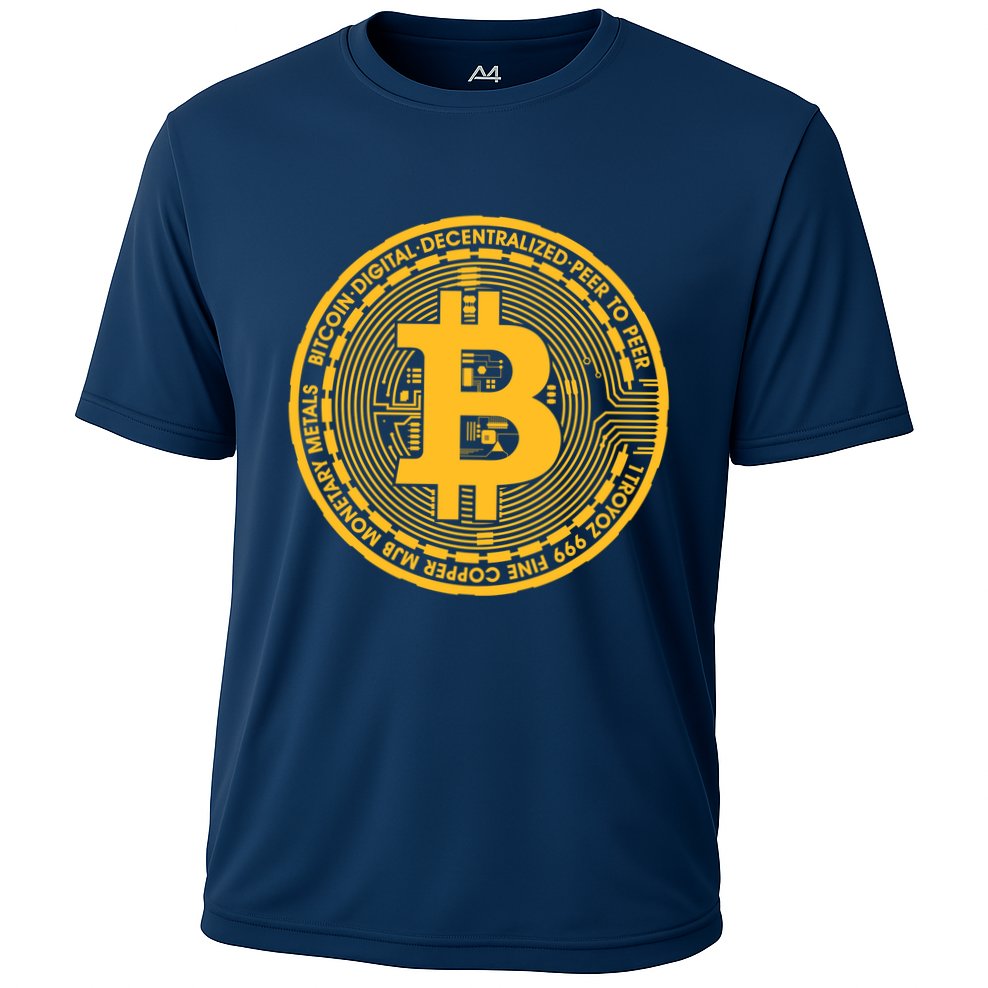 Bitcoin Matrix Logo Cryptocurrency Performance Shirt
