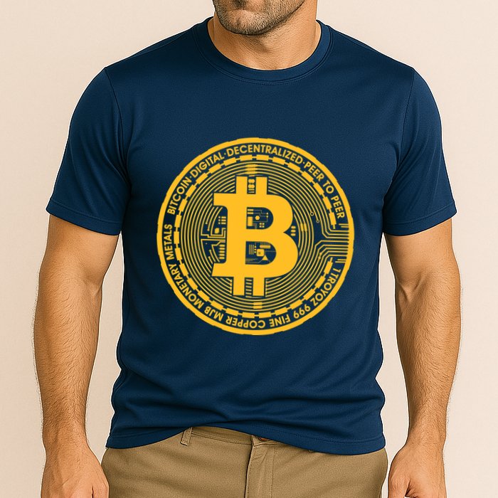 Bitcoin Matrix Logo Cryptocurrency Performance Shirt