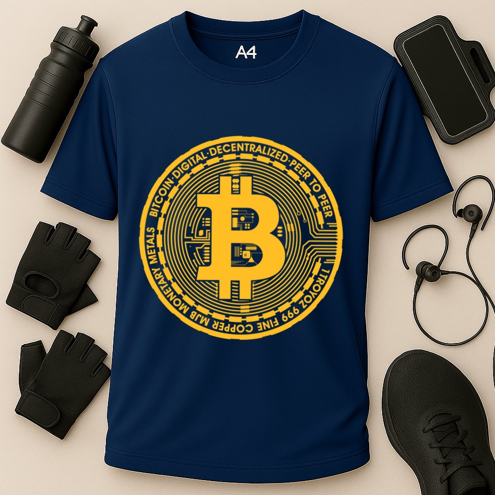 Bitcoin Matrix Logo Cryptocurrency Performance Shirt