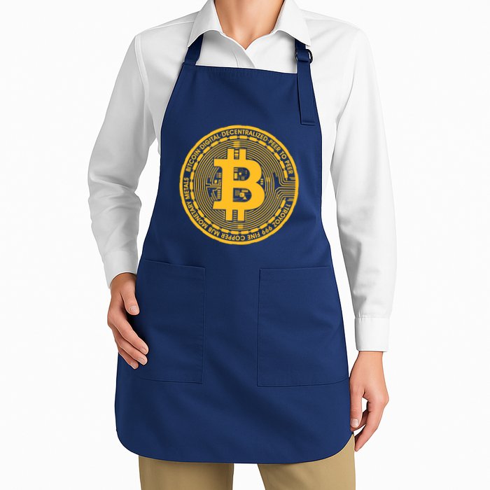 Bitcoin Matrix Logo Cryptocurrency Apron