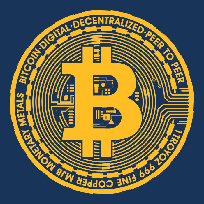 Bitcoin Matrix Logo Cryptocurrency Apron