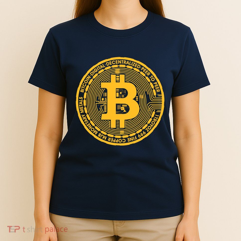 Bitcoin Matrix Logo Cryptocurrency T-Shirt