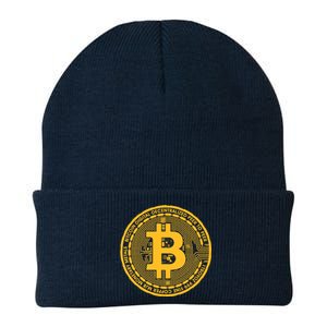 Bitcoin Matrix Logo Cryptocurrency Knit Cap Winter Beanie