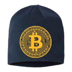 Bitcoin Matrix Logo Cryptocurrency Sustainable Beanie