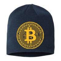 Bitcoin Matrix Logo Cryptocurrency Sustainable Beanie