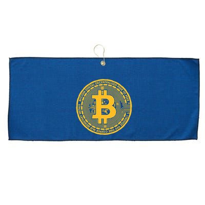 Bitcoin Matrix Logo Cryptocurrency Large Microfiber Waffle Golf Towel