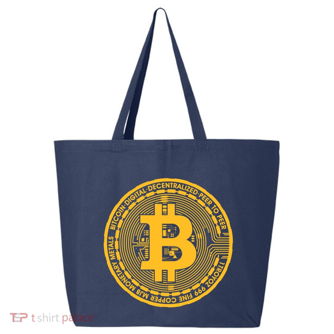 Bitcoin Matrix Logo Cryptocurrency 25L Jumbo Tote