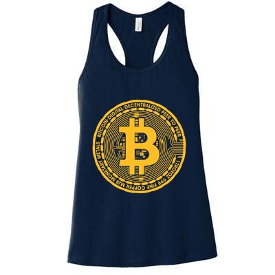 Bitcoin Matrix Logo Cryptocurrency Womens Tank Top