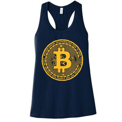 Bitcoin Matrix Logo Cryptocurrency Women's Racerback Tank