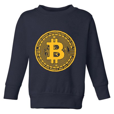 Bitcoin Matrix Logo Cryptocurrency Toddler Sweatshirt