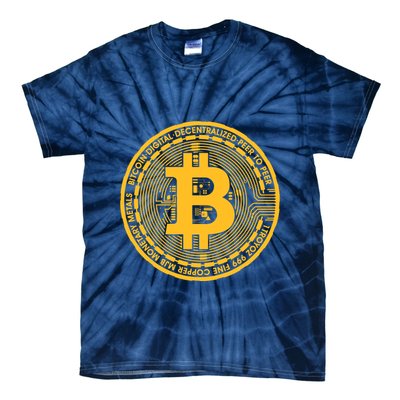 Bitcoin Matrix Logo Cryptocurrency Tie-Dye T-Shirt